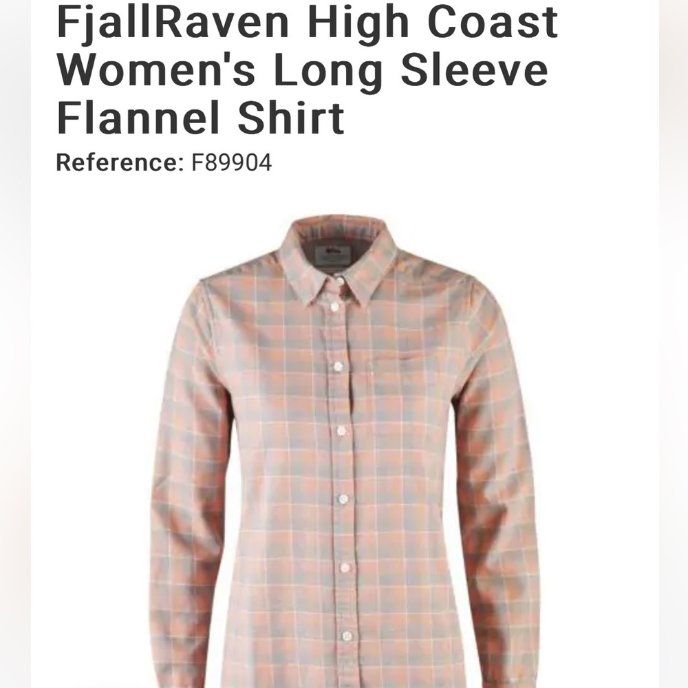 Fjallraven High Coast Women’s LS Flannel Lily Fog - Retails $145